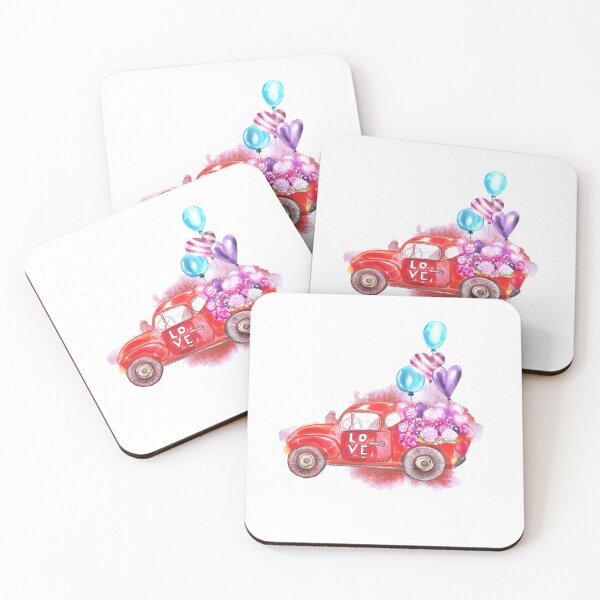 Aperçu de l'œuvre Camionnette rouge saint valentin créée et vendue par TrishaMcmillan.