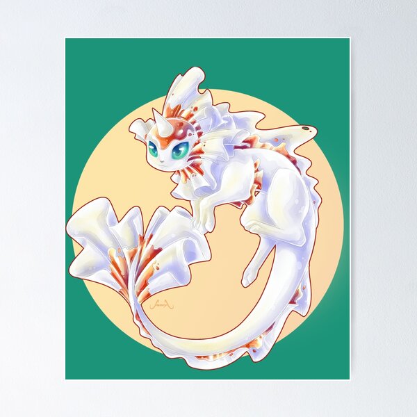 Eeveelutions Pokemon Wall Art Illustration Eevee Sylveon Vaporeon Umbreon