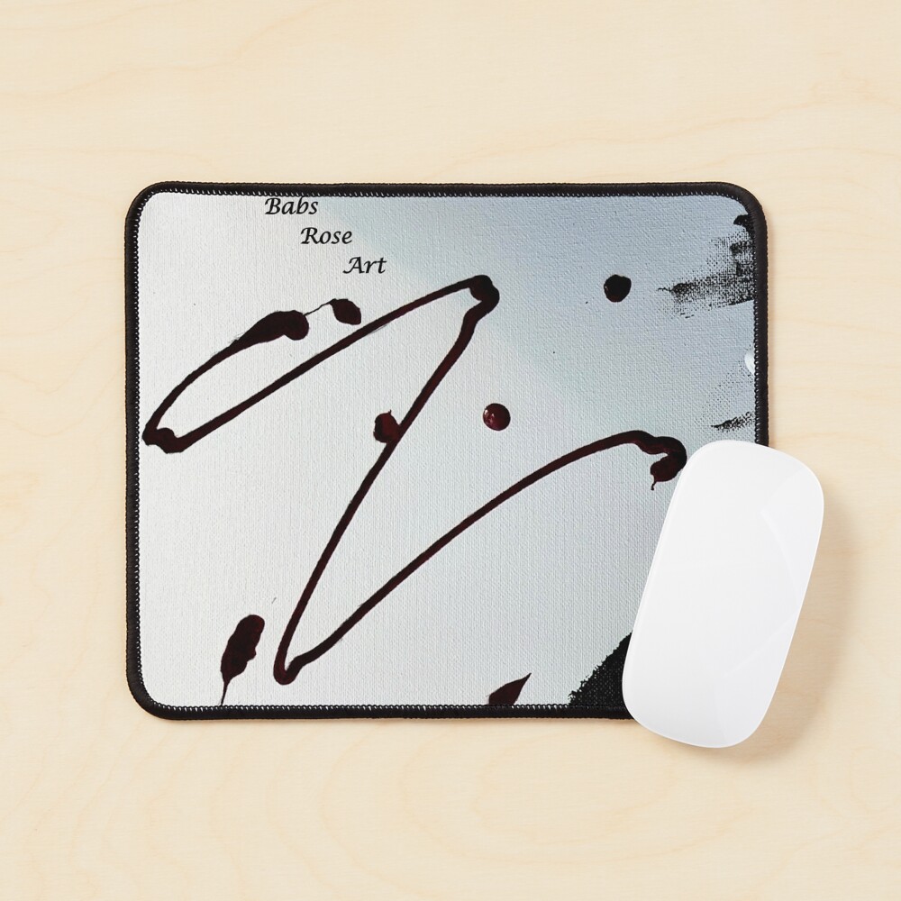 "An Acrylic Study in Black and White" Mouse Pad for Sale by BabsRoseArt
