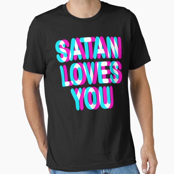 Vista previa del artículo con la obra «SATANÁS TE AMA - OCULTISMO SATÁNICO 3D TRIPPY», diseñado y vendido por ShirtWreck.