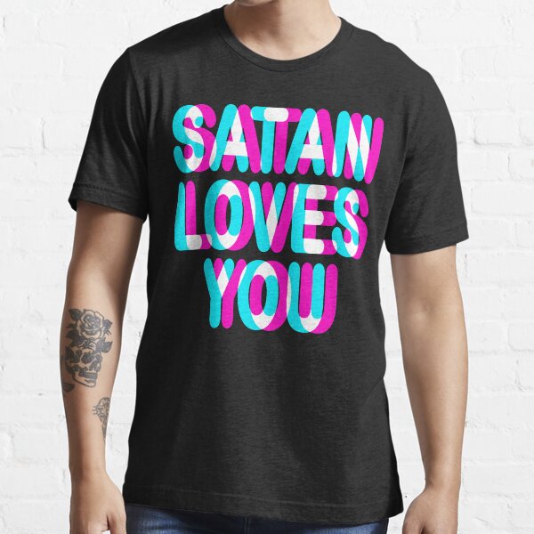SATAN LOVES YOU - TRIPPY 3D SATANIC OCCULT Essential T-Shirt