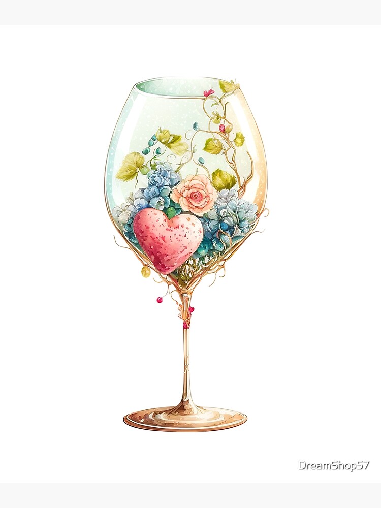 VALENTINE'S WINE GLASSES CUTE GIFTS FOR VALENTINES DAY Poster for Sale by  DreamShop57