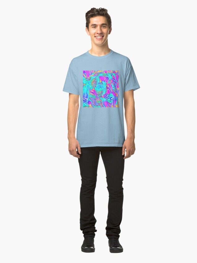 Alternate view of Abstract Blue zodiac color #7E9DD8 Classic T-Shirt