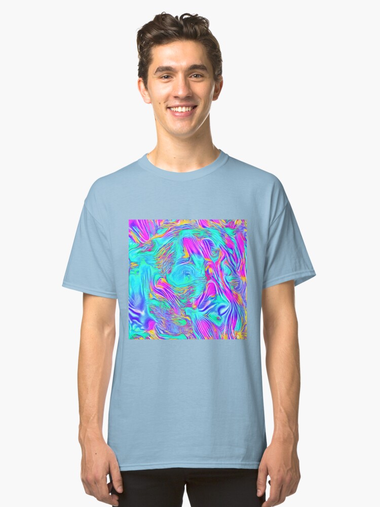 Alternate view of Abstract Blue zodiac color #7E9DD8 Classic T-Shirt