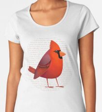 Maskierter Cardinalis Premium Rundhals-Shirt