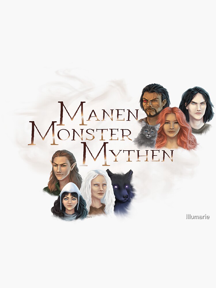 Thumbnail 3 von 3, Sticker, Manen Monster Mythen designt und verkauft von Illumarie.
