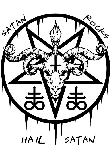 Hail Satan - Satan Rocks - Baphomet Posters By Shirtwreck 