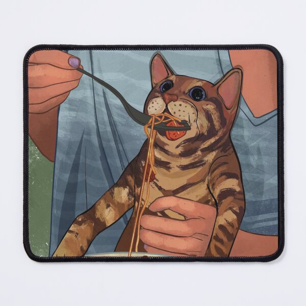 Item preview, cat eating spaghetti meme designed and sold by T FLAIRN ⭐⭐⭐⭐⭐.