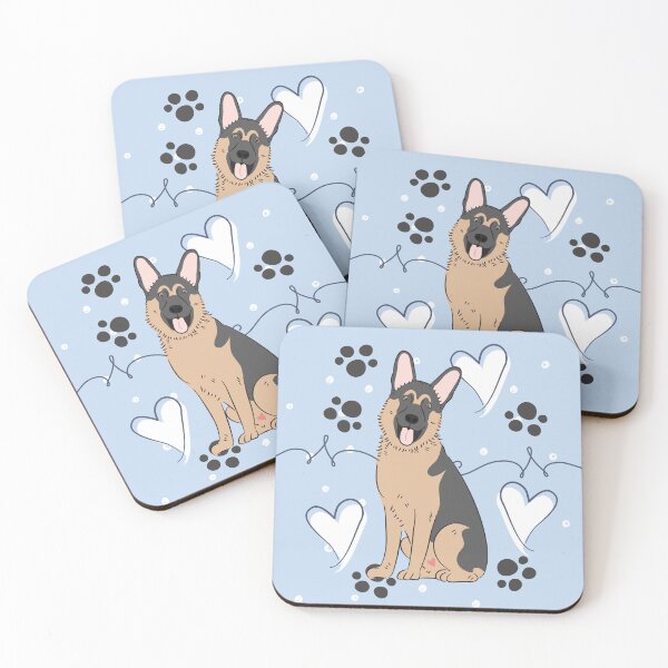 Item preview, LOVE German Shepherd - Black and Tan 1 designed and sold by Lulupainting.