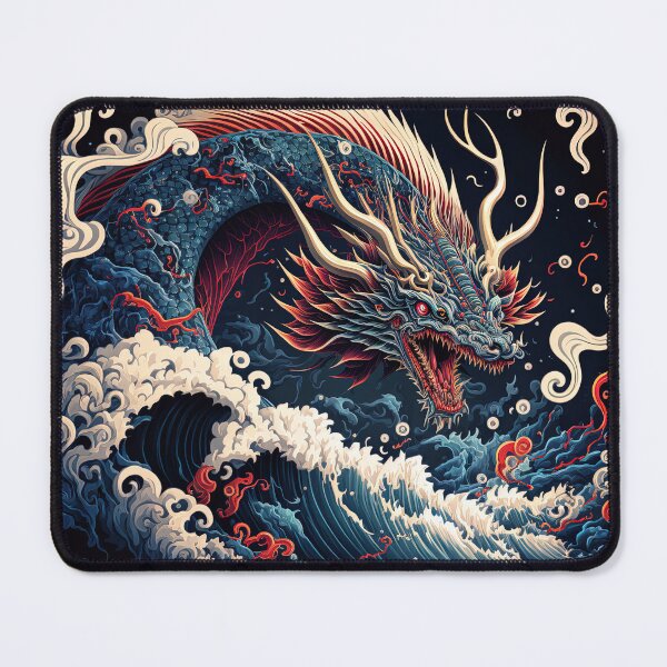 Item preview, dragon in the middle of a wave designed and sold by AeonGraphic.