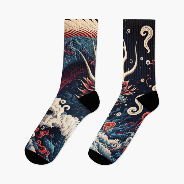 Item preview, dragon in the middle of a wave designed and sold by AeonGraphic.
