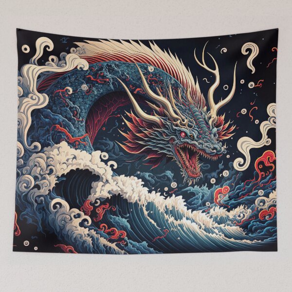 Item preview, dragon in the middle of a wave designed and sold by AeonGraphic.