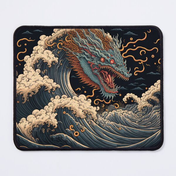 Item preview, dragon in the middle of a wave designed and sold by AeonGraphic.