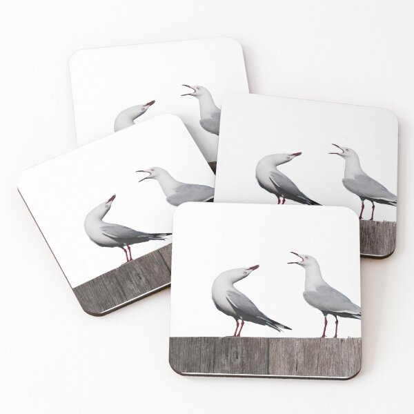 Item preview, Two seagulls on doing funny courtship poses designed and sold by hendrikspix.