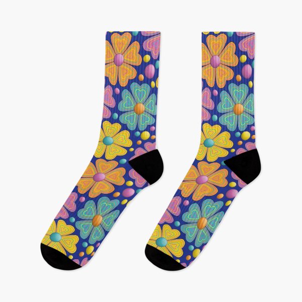 Item preview, Floral Pattern Art On Blue Background designed and sold by Ayesha Saleem.