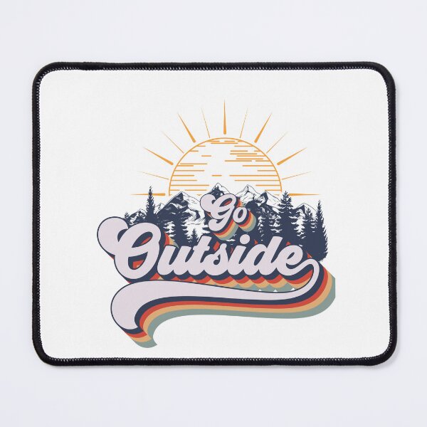 Item preview, Go outside camping adventure, cute retro typography designed and sold by HomeCoquette.