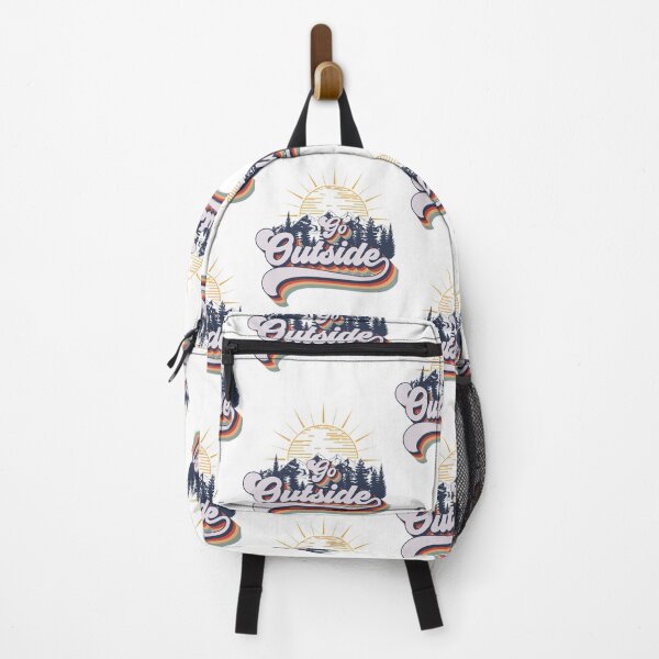 Item preview, Go outside camping adventure, cute retro typography designed and sold by HomeCoquette.