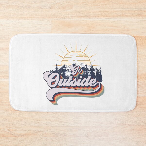 Item preview, Go outside camping adventure, cute retro typography designed and sold by HomeCoquette.