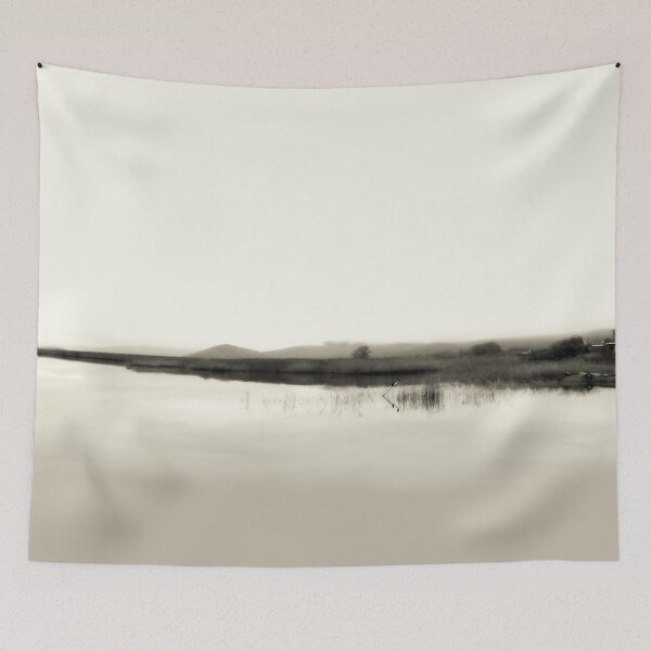 Item preview, Black and white lake minimalist aesthetic designed and sold by by-jwp.