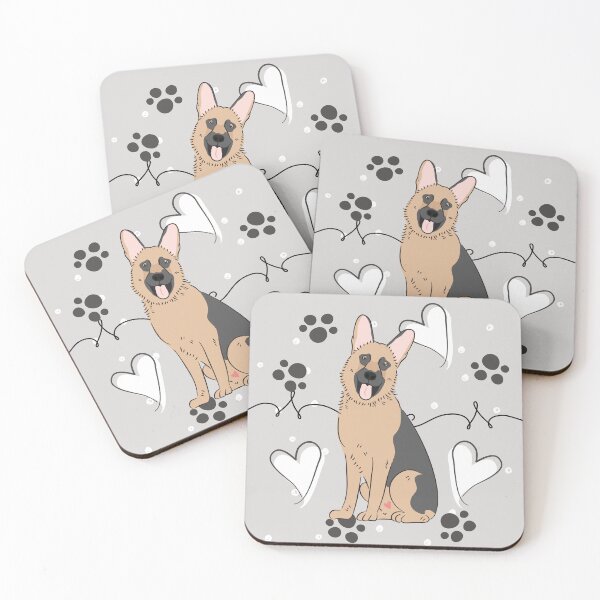 Item preview, LOVE German Shepherd - Black and Tan 4 designed and sold by Lulupainting.