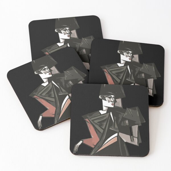 Item preview, Goth Girl Dancing Geometric Abstract Art designed and sold by taiche.