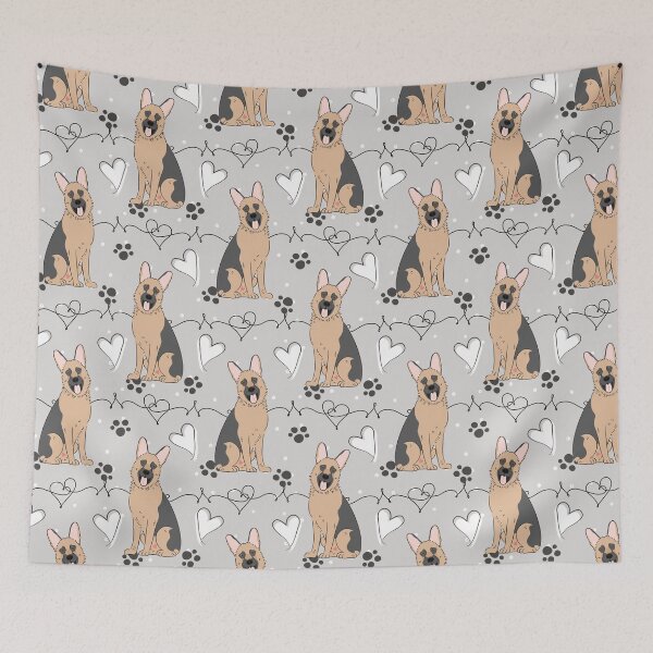 Item preview, LOVE German Shepherd - Black and Tan 4 designed and sold by Lulupainting.