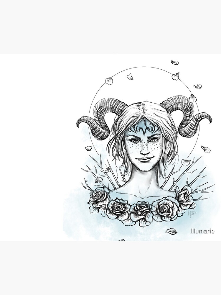Thumbnail 5 von 5, Mauspad, Aries/ Widder designt und verkauft von Illumarie.
