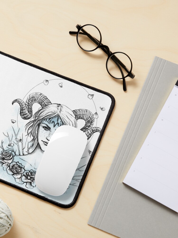 Thumbnail 3 von 5, Mauspad, Aries/ Widder designt und verkauft von Illumarie.