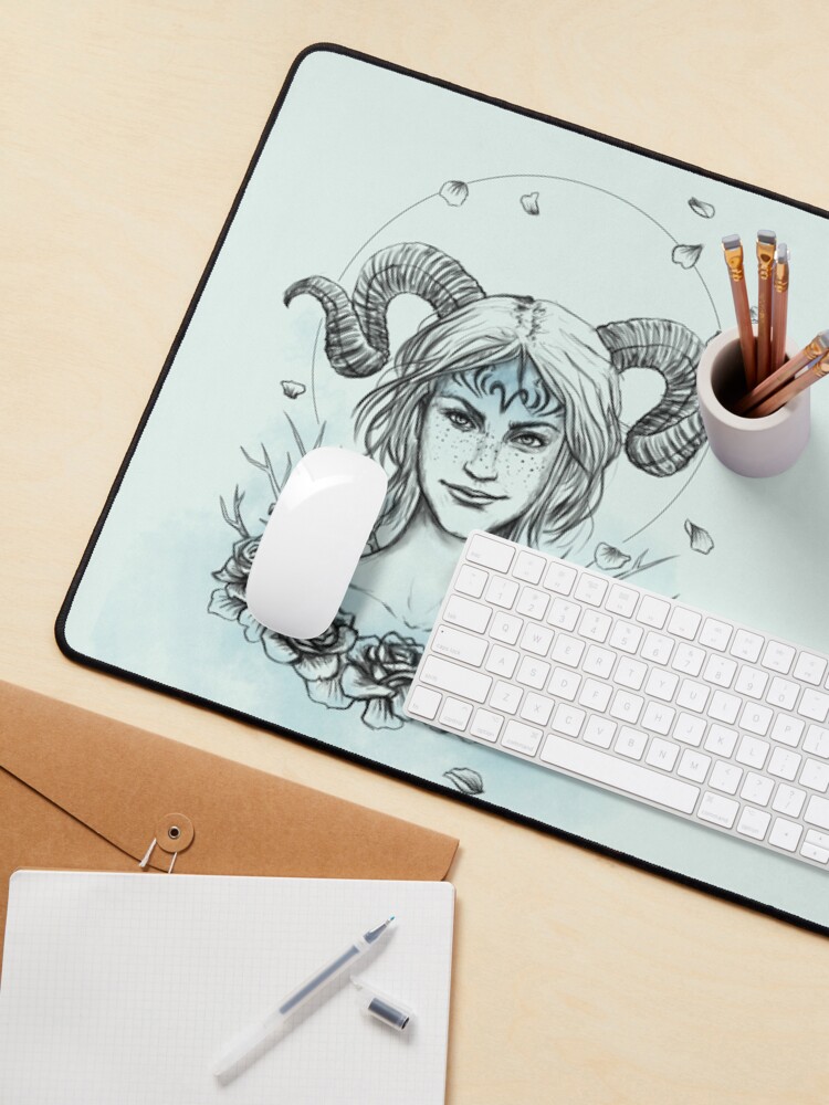 Thumbnail 3 von 5, Mauspad, Aries/ Widder designt und verkauft von Illumarie.