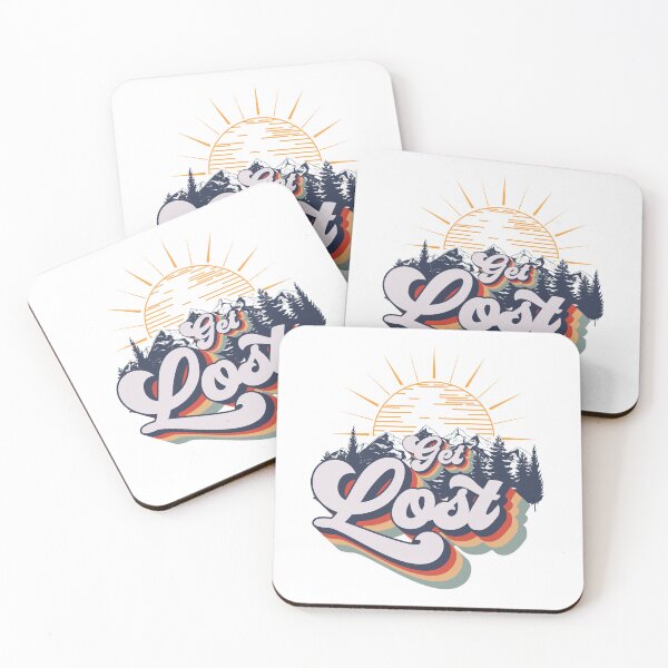 Item preview, Get lost camping quote short adventure, cute retro typography designed and sold by HomeCoquette.