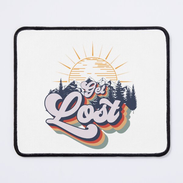 Item preview, Get lost camping quote short adventure, cute retro typography designed and sold by HomeCoquette.