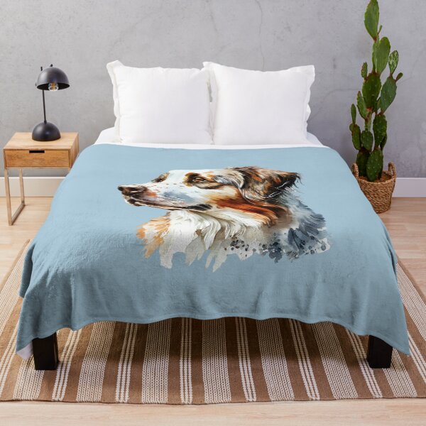 Artikelvorschau, Aquarell-Border-Collie-Hundekunst entworfen und verkauft von KOTOdesign.