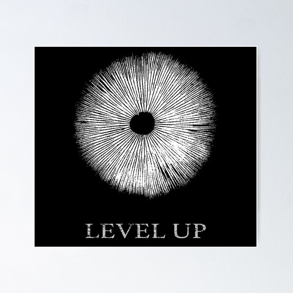 Mushroom Spore Print Mycology Level Up Poster