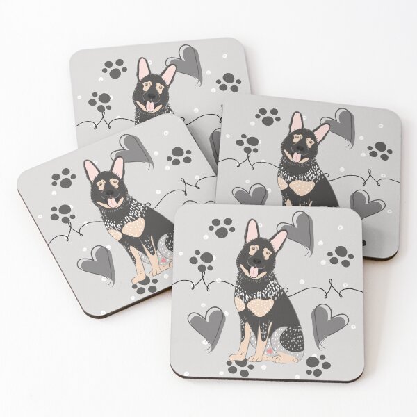 Item preview, LOVE Sable Black German Shepherd  designed and sold by Lulupainting.