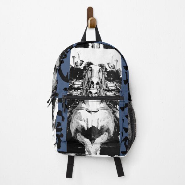Item preview, BUSHIDO CODE SAMURAI WARRIOR ON HORSEBACK SHIRT BLUE GRAY BANNER designed and sold by builditdefendit.