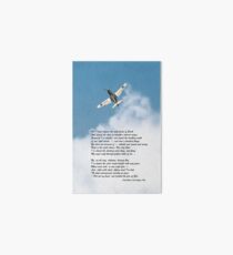 Silver P-40 High Flight poem Art Board