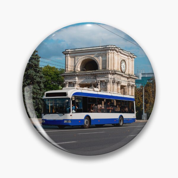 Item preview, Trolleybus BKM-321 on the streets of Chisinau, the capital of Moldova, against the background of the triumphal arch. designed and sold by ChernivtsiSkoda.