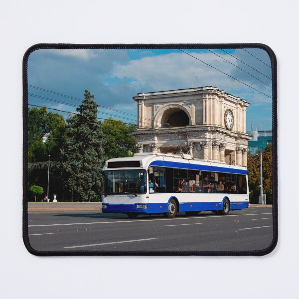 Item preview, Trolleybus BKM-321 on the streets of Chisinau, the capital of Moldova, against the background of the triumphal arch. designed and sold by ChernivtsiSkoda.