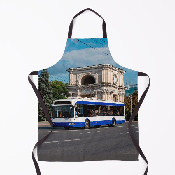 Item preview, Trolleybus BKM-321 on the streets of Chisinau, the capital of Moldova, against the background of the triumphal arch. designed and sold by ChernivtsiSkoda.