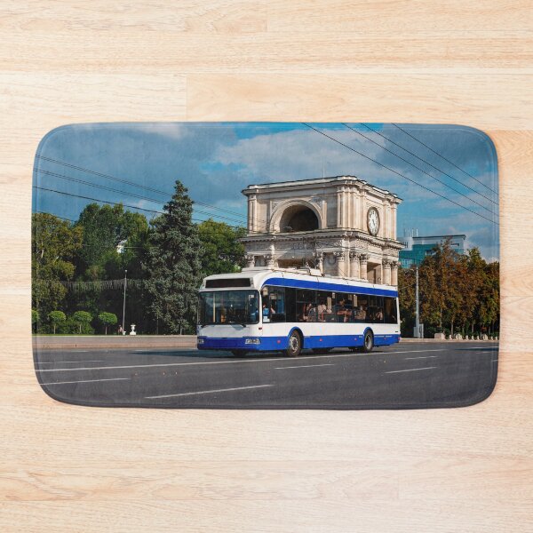 Item preview, Trolleybus BKM-321 on the streets of Chisinau, the capital of Moldova, against the background of the triumphal arch. designed and sold by ChernivtsiSkoda.