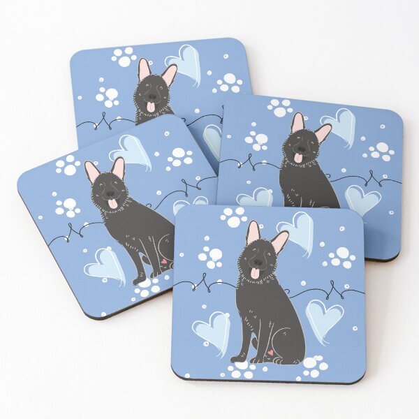 Item preview, LOVE Black German Shepherd designed and sold by Lulupainting.