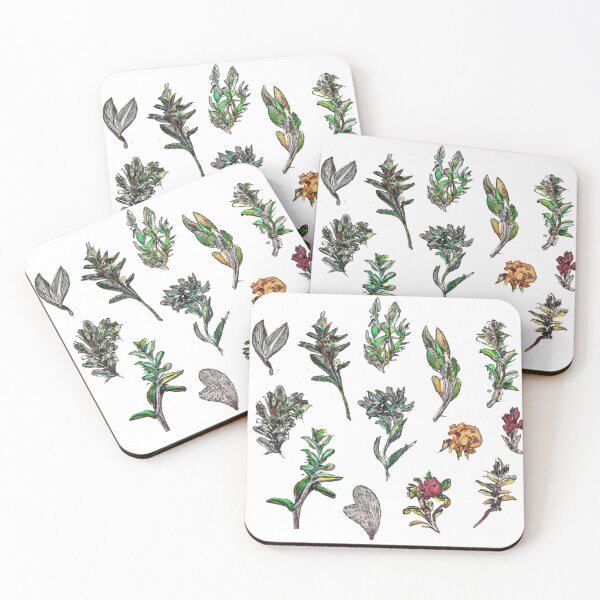 Item preview, Tiny Forest - Small Tree Leaf Illustration Pattern Sticker designed and sold by majnate.