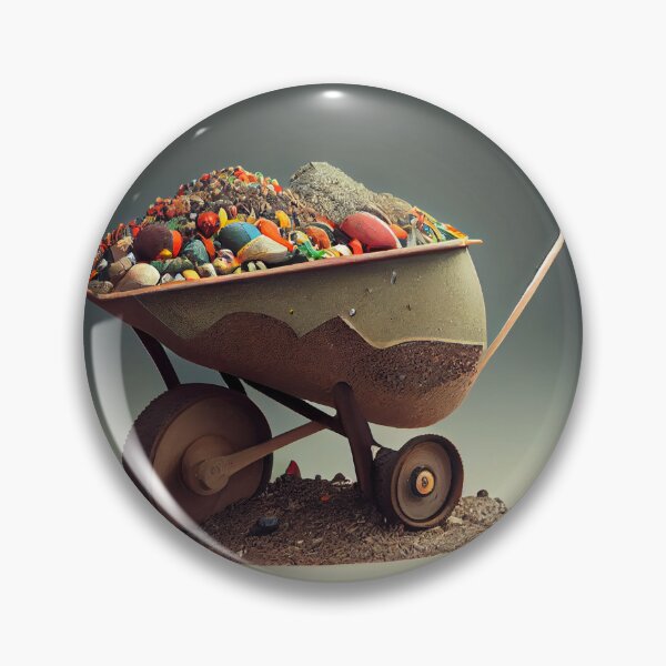Artikelvorschau, Madly Magnified Wheelbarrow Digital Painting entworfen und verkauft von CodeAndColors.