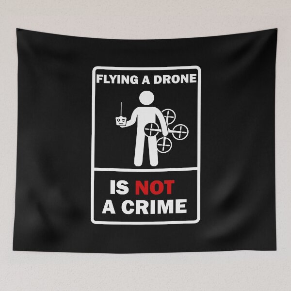 Item preview, Flying A Drone Is Not A Crime (White Image) designed and sold by Geeztown.