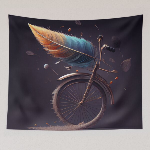 Item preview, A Spoonful of Bicycle A Feather Digital Painting designed and sold by CodeAndColors.