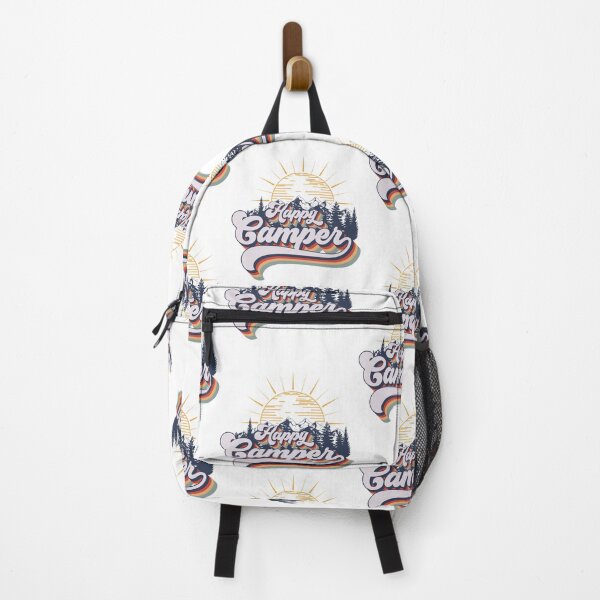 Item preview, Happy camper quote short adventure, cute retro camping typography designed and sold by HomeCoquette.