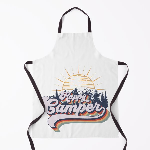 Item preview, Happy camper quote short adventure, cute retro camping typography designed and sold by HomeCoquette.