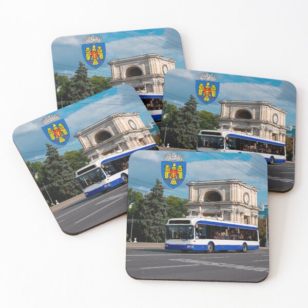Item preview, Trolleybus BKM-321 on the streets of Chisinau, the capital of Moldova, against the background of the triumphal arch. designed and sold by ChernivtsiSkoda.