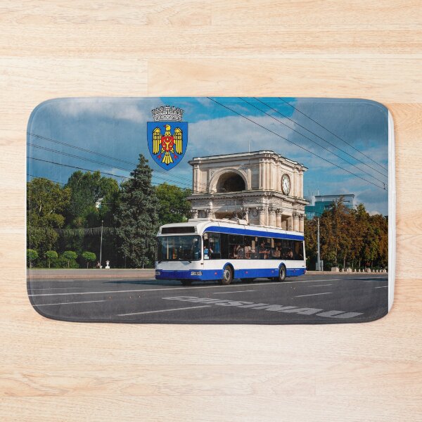 Item preview, Trolleybus BKM-321 on the streets of Chisinau, the capital of Moldova, against the background of the triumphal arch. designed and sold by ChernivtsiSkoda.