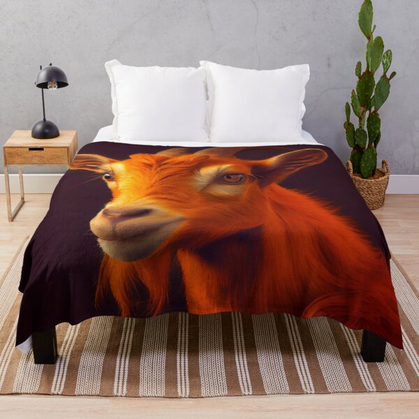 Item preview, Peculiar Orange Goat Digital Painting designed and sold by CodeAndColors.
